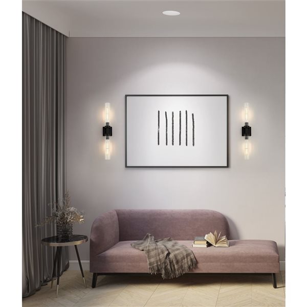 Z-Lite Beau 2-Light Wall Sconce - Matte Black