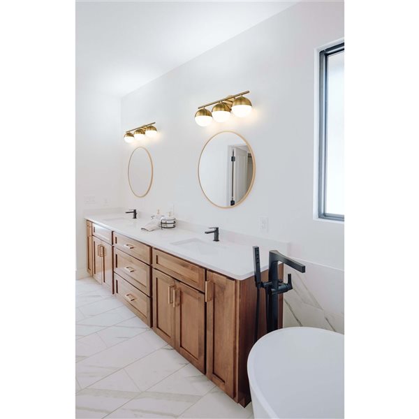 Z-Lite Realm Sphere 3-Light Vanity Light - Modern Gold