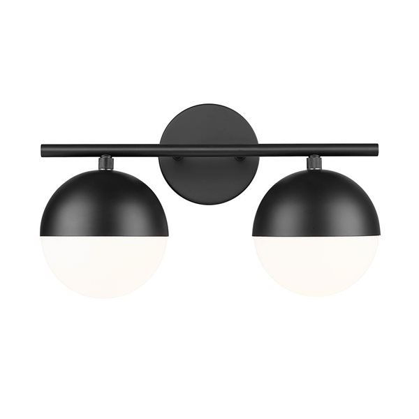 Z-Lite Realm Sphere 2-Light Vanity Light - Matte Black