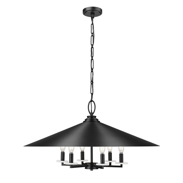 Z-Lite Rialto 6-Light Steel Pendant - Matte Black