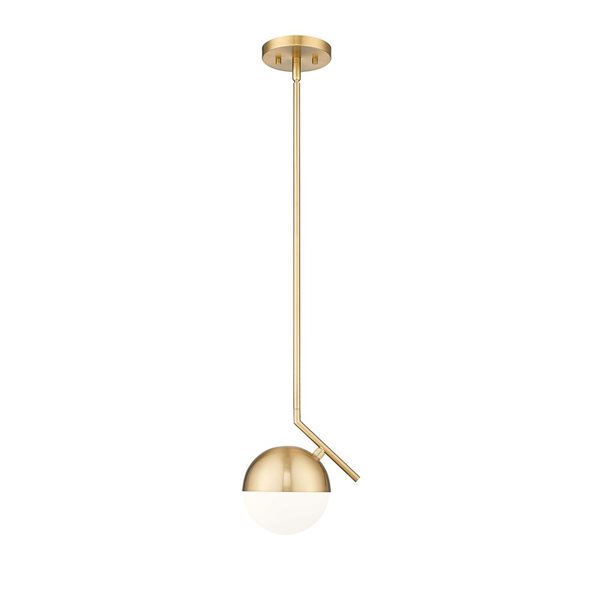 Z-Lite Realm Sphere 1-Light Steel Pendant - Modern Gold