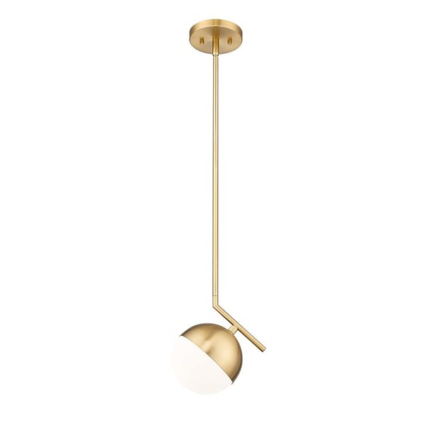Z-Lite Realm Sphere 1-Light Steel Pendant - Modern Gold