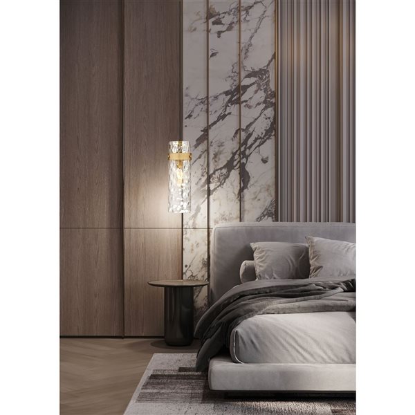 Z-Lite Fontaine 1-Light Steel Pendant - Rubbed Brass