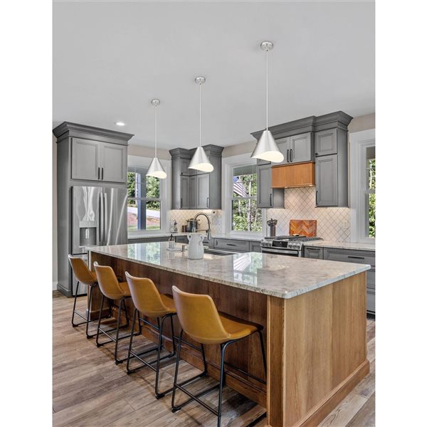 Z-Lite Aria 1-Light Steel Pendant - Brushed Nickel