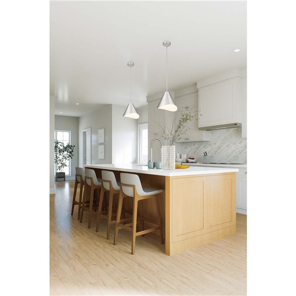 Z-Lite Aria 1-Light Steel Pendant - Brushed Nickel