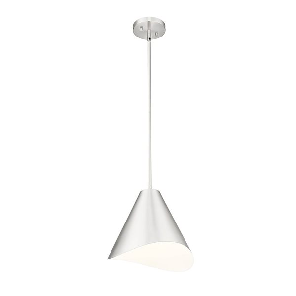 Z-Lite Aria 1-Light Steel Pendant - Brushed Nickel