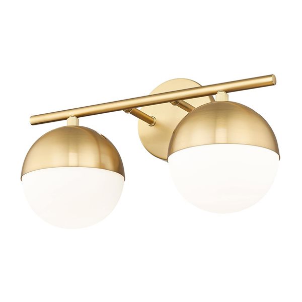 Z-Lite Realm Sphere 2-Light Vanity Light - Modern Gold 7517-2V