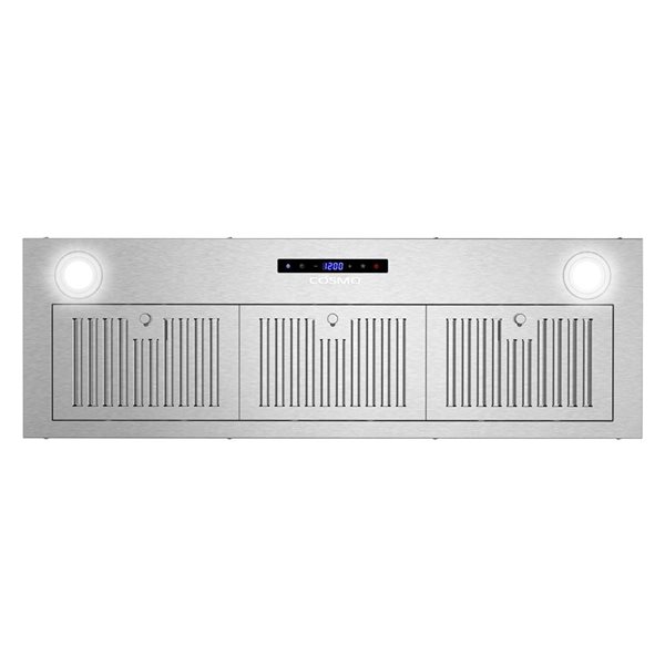 Cosmo 36-in Lumin Stainless Steel Ducted Insert Range Hood w/ Touch Controls and LED Lights
