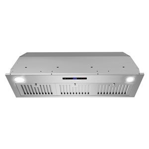 Cosmo 36-in Lumin Stainless Steel Ducted Insert Range Hood w/ Touch Controls and LED Lights