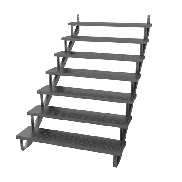 Pylex 7-Step 48-in Steel Staircase Kit - Black