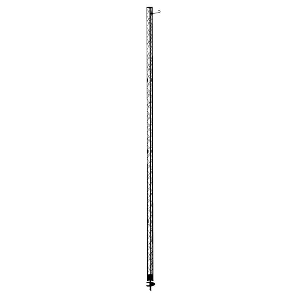 Poteau de corde a linge pylex en acier de 16 pi noir 10736