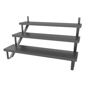 Pylex 3-Step 48-in Steel Staircase Kit - Black