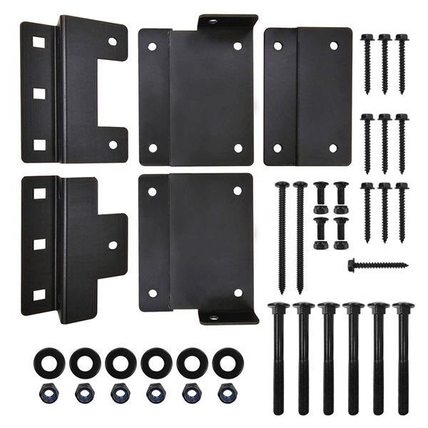 Support de poteau en acier Pylex pour fixation latérale, noir