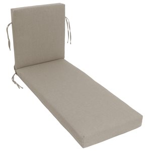 Sunbrella Polyester Solid Beige Rectangular Summer Lounge Cushion