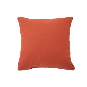 Sunbrella Polyester Solid Orange Square Summer Toss Cushion