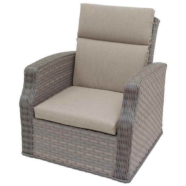 Sunbrella Polyester Solid Beige Rectangular Summer Highback Cushion