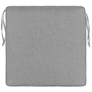 Sunbrella Polyester Solid Grey Square Summer Seat Cushion