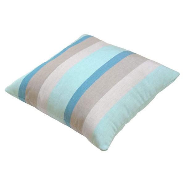 Sunbrella Polyester Blue Striped Square Summer Toss Cushion