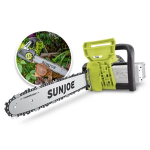 Sun Joe 48V iON+ 16-in Cordless Chainsaw w/ 2 Batteries and Charger