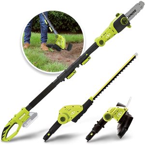 Sun Joe 3-in-1 Cordless Lawn Care System Hedge Trimmer and Pole Saw