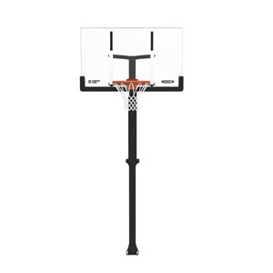 LIFETIME Mammoth Lift Bolt-Down Basketball System w/ 54-in Tempered Glass Backboard
