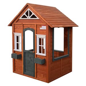 Maisonnette d'extérieur pour enfants Cubby Sportspower 5 h. x 4,5 L. x 3,2 pi l. en composite pouvant être peinte