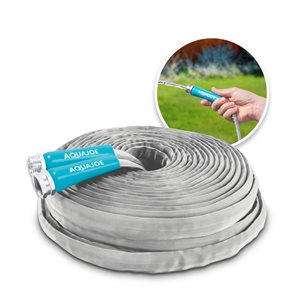 Aqua Joe FiberJacket 5/8-in dia x 100-ft L Kink-Free Woven Blue Garden Hose