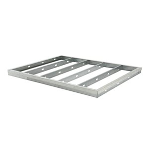 Ensemble de fondation métallique LIFETIME en acier gris pour abris de 8 x 10 pi