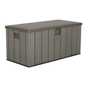 Coffre de rangement extérieur pour balcon ou patio LIFETIME 21 p. x 29 h. x 59 po l. en pastique gris