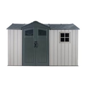LIFETIME 7 W x 12-ft L Gambrel Side Entry Outdoor Grey Resin Storage Shed