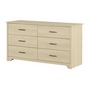 South Shore Furniture Fusion Bleached Oak 6-Drawer Double Dresser
