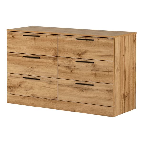 South Shore Furniture Step One Essential Natural Oak 6-Drawer Double Dresser