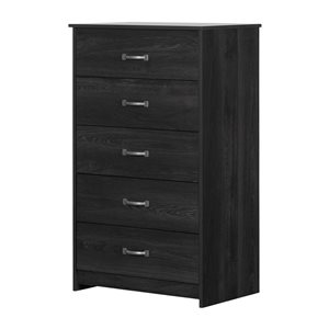 South Shore Furniture Tassio 19 D x 49 H x 29-in W Gray Oak 5-Drawer Chest