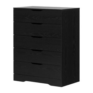 Commode 5 tiroirs Holland South Shore Furniture 19 p. x 42.5 h. x 33 po l. en chêne noir