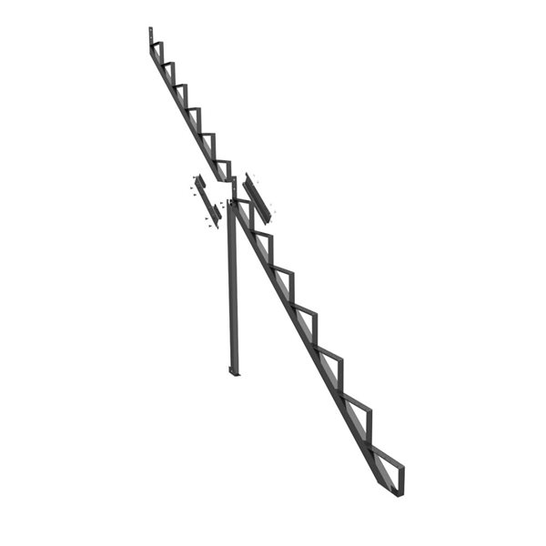 Pylex COLLECTION 11 Black 133 L x 1.5-in W 13-Steps 10 1/4-in Aluminum Stair Stringer