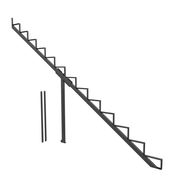 Pylex COLLECTION 11 Black 133 L x 1.5-in W 13-Steps 10 1/4-in Aluminum Stair Stringer