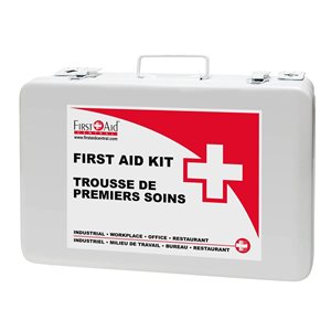 First Aid Central 10-Piece CSA Z1220-24 All-purpose Type 2 Medium Metal Case First Aid Kit