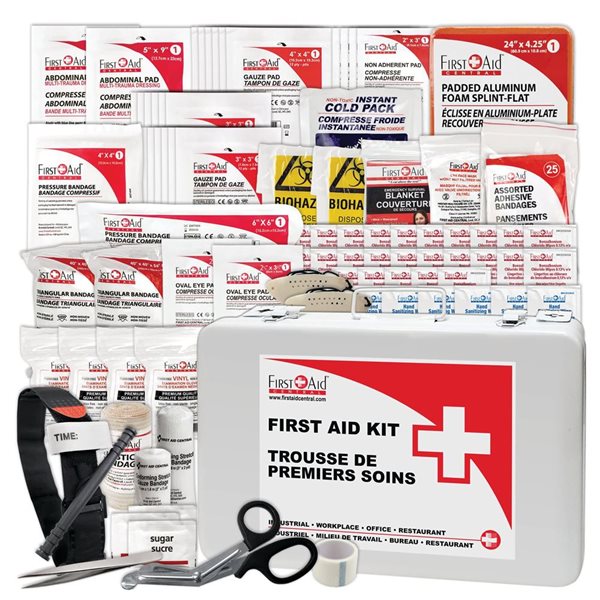 First Aid Central CSA Z1220-24 All-purpose Type 3 Small Metal Case First Aid Kit
