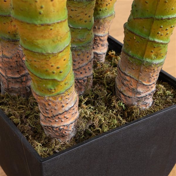 Nearly Natural Artificial Giant Areca Palm Tree with Five Stalks - 9.5-ft