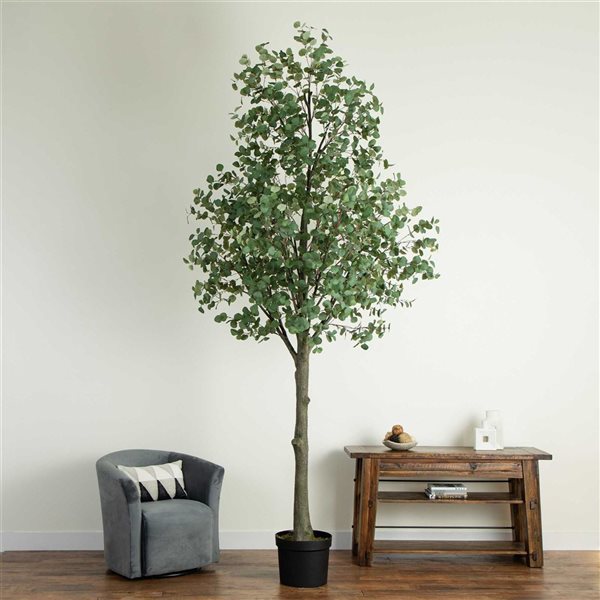 Nearly Natural Artificial Eucalyptus Tree for Indoor - 12-ft
