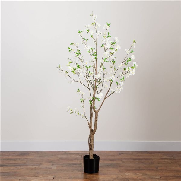 Nearly Natural Artificial Deluxe Cherry Blossom Tree - 6-ft