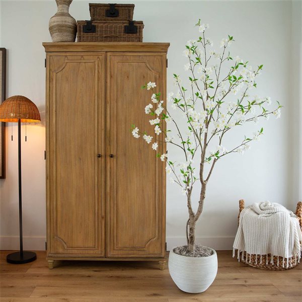 Nearly Natural Artificial Deluxe Cherry Blossom Tree - 6-ft