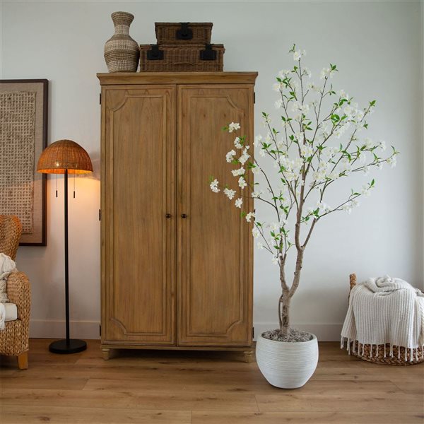 Nearly Natural Artificial Deluxe Cherry Blossom Tree - 6-ft