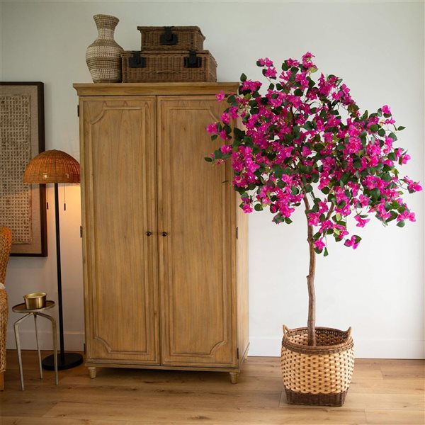 Nearly Natural Artificial Bougainvillea Tree - 7-ft