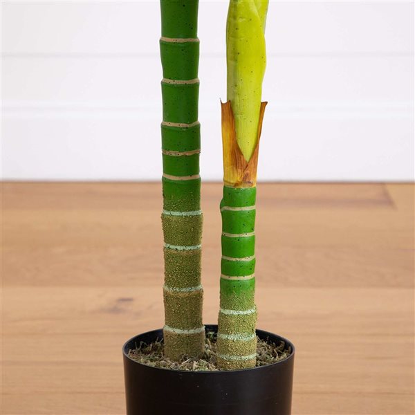 Nearly Natural Artificial Golden Cane Palm Tree with Double Stalk for Indoor - 6-ft