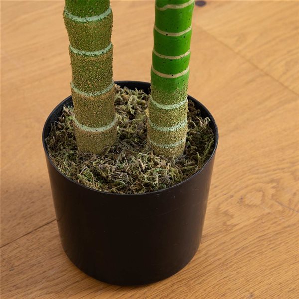 Nearly Natural Artificial Golden Cane Palm Tree with Double Stalk for Indoor - 6-ft