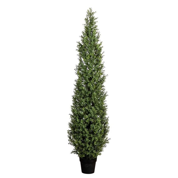 Nearly Natural Artificial Boxwood Topiary Tree UV-Resistant for Indoor and Outdoor - 6-ft
