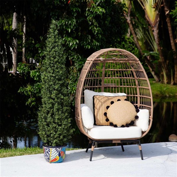 Nearly Natural Artificial Boxwood Topiary Tree UV-Resistant for Indoor and Outdoor - 6-ft