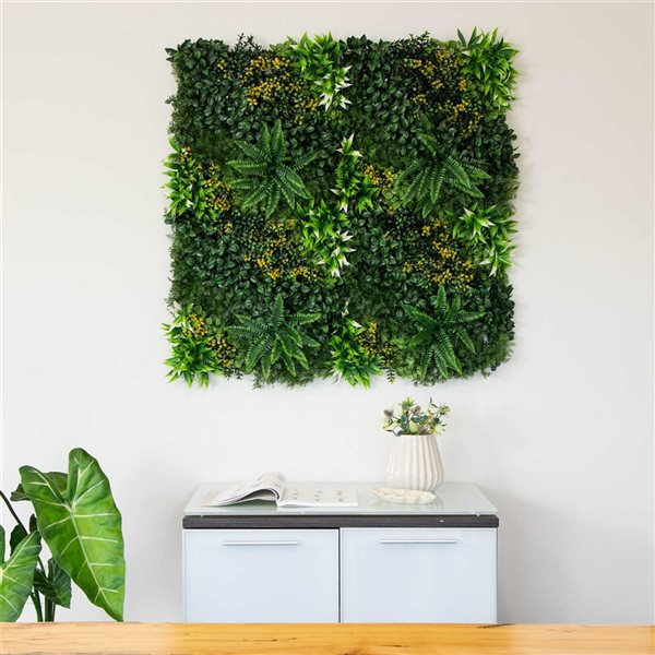 Nearly Natural Artificial Hawaiian Islands Plant Wall Art for Indoor and Outdoor - 40 x 40-in