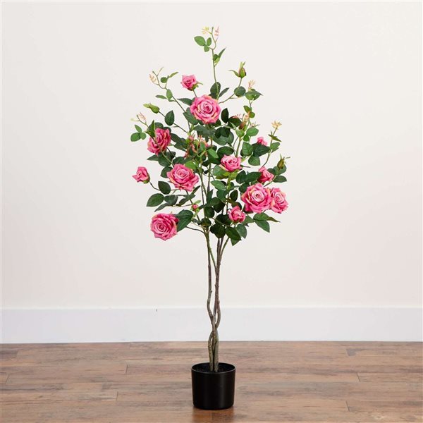 Nearly Natural Artificial Rose Tree for Indoor  - 4-ft